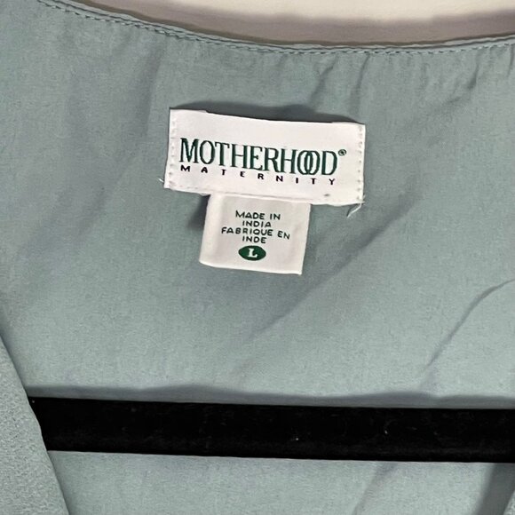 Motherhood Maternity Sheer Wrap Top With Lace Trim & Tie Belt Size Large - Picture 3 of 6